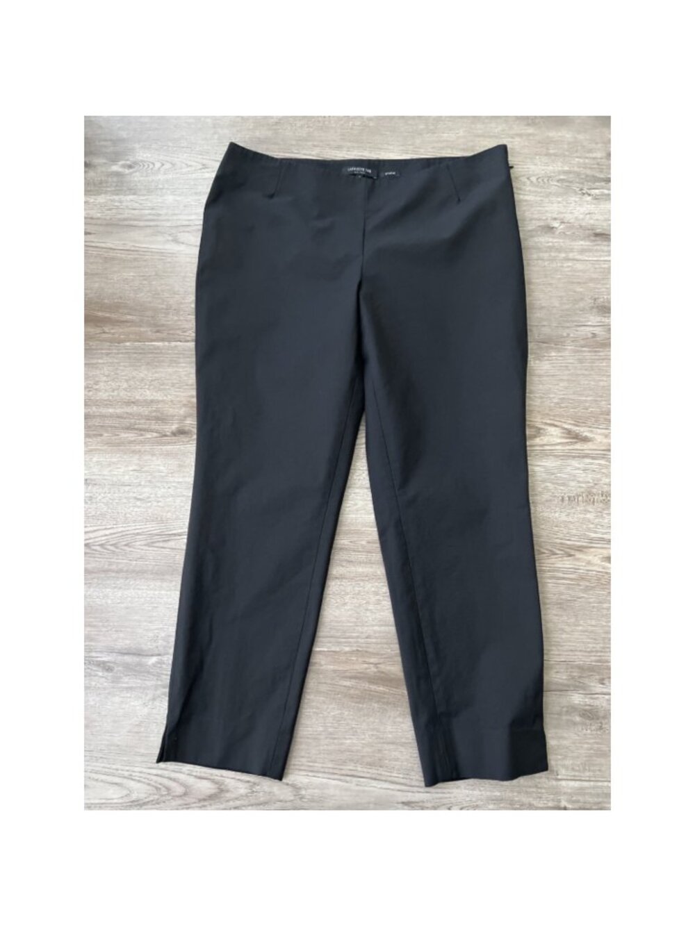 Lafayette 148 New York Stanton Acclaimed Stretch Slim Ankle Pant Womens 10 Black